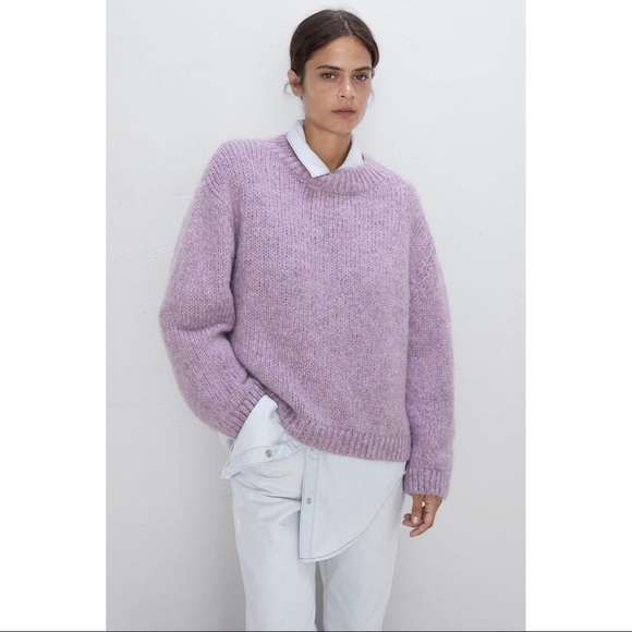 OVERSIZED LILAC SWEATER - Picture 4 of 7